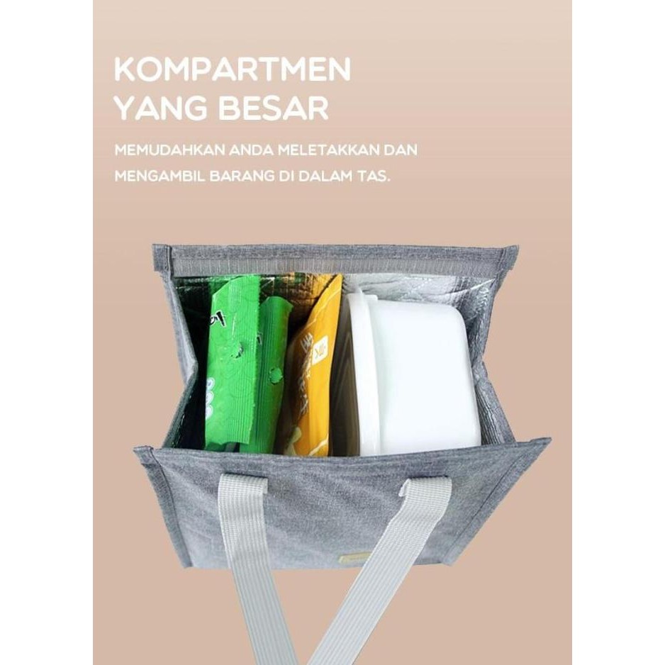 (Best) Samono SLB20 Tas Bekal Makan Portable Tas Lunch Box Bag Tahan Panas