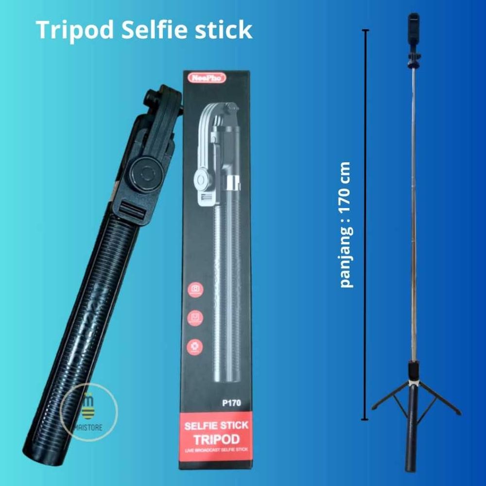 Tongsis Bluetooth Selfie Stick Tripod 170cm