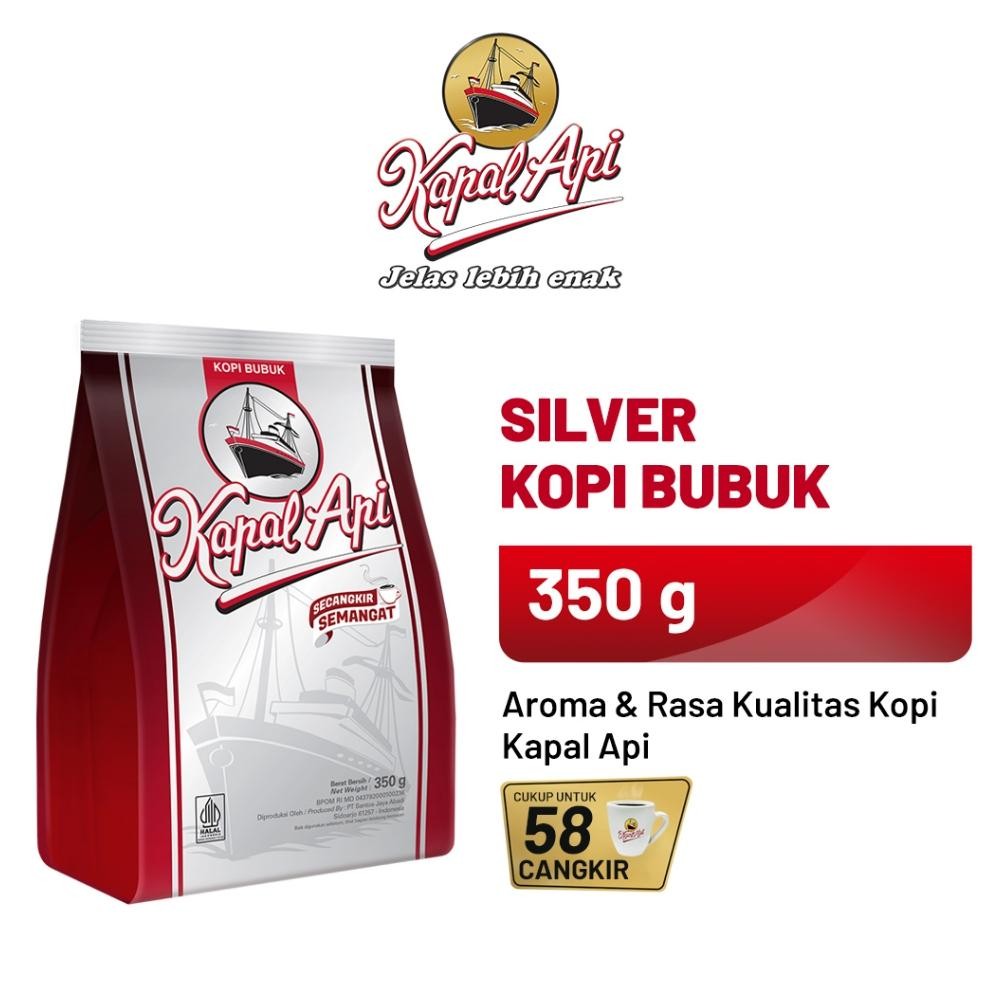 

relaydasbord - kapal api silver kopi bubuk 350gr x 2 pack original