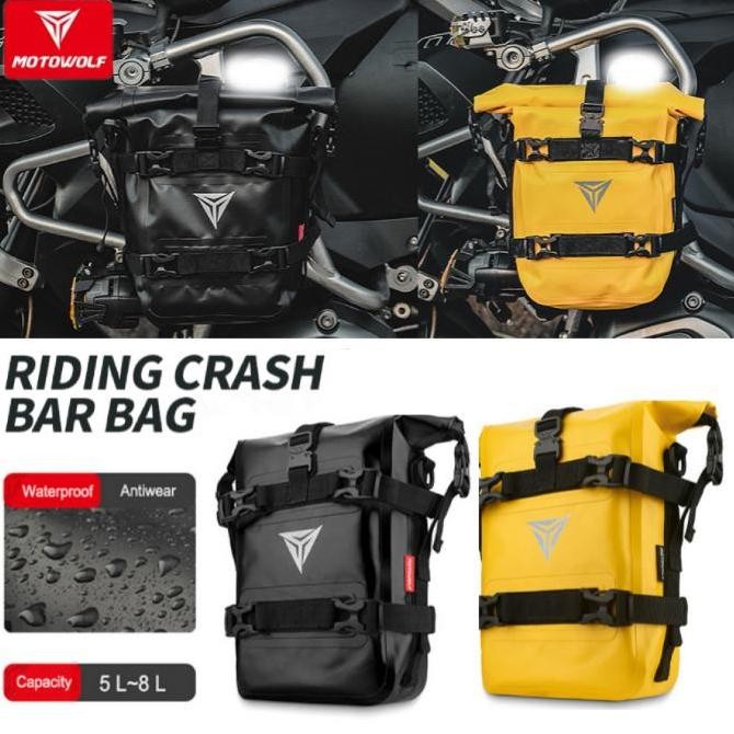 CRASHBAR BAG MOTOWOLF TAS SIDE BAG MOTOR WATERPROOF MULTIFUNGSI ORIGINAL DAN TERPERCAYA
