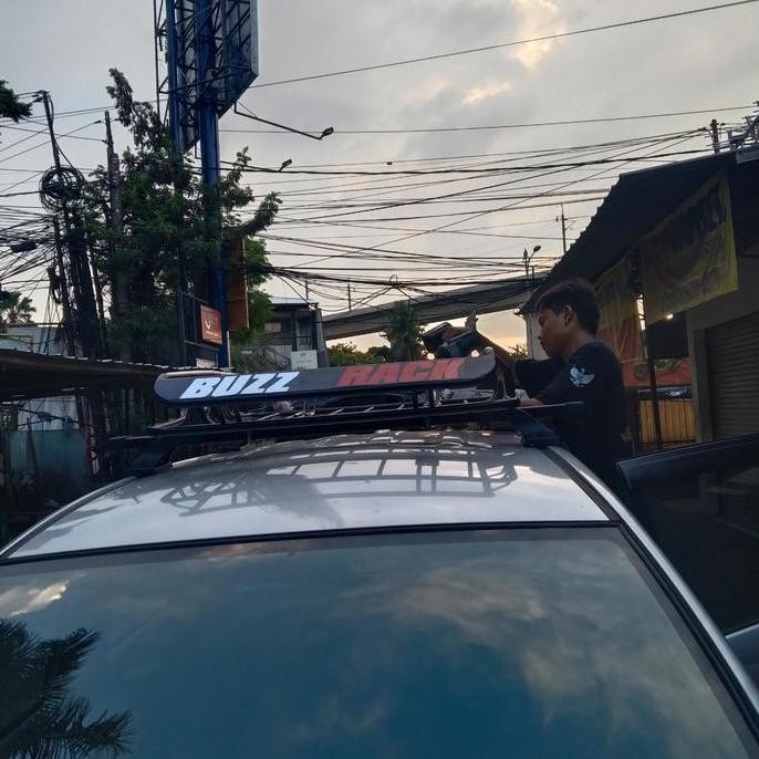 ROOFRACK BAGASI ATAS MOBIL MOBILIO MEREK BUZZ RACK UKURAN 120 KALI 80 KALI 17 PLUS CROSS BAR CROSS B