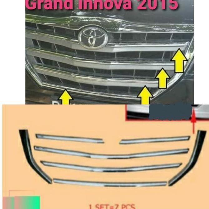 HALITAUTRENDS LIST LIS GRILL GRIL CHROME TOYOTA GRAND INNOVA 2014 2015