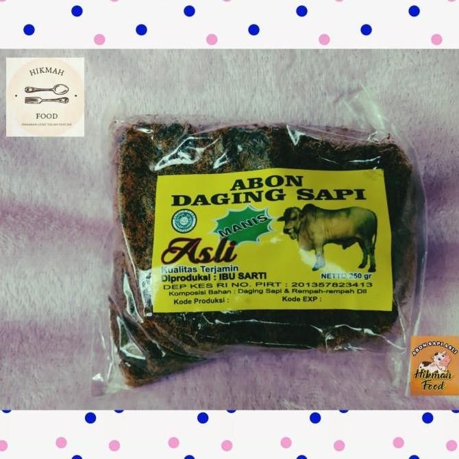 (Best) Abon Daging Sapi Bu Sarti khas Surabaya. 100% Asli. Rasa MANIS 250gr