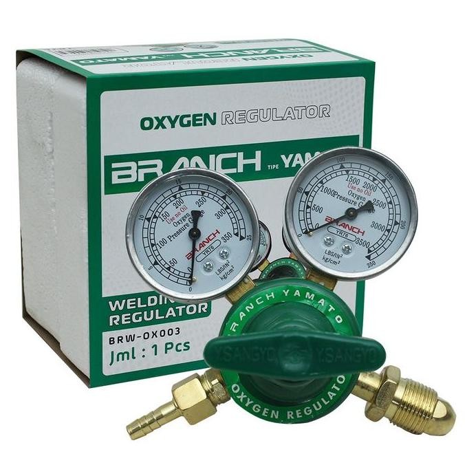 BRANCH REGULATOR OKSIGEN TABUNG LAS OXYGEN TYPE YAMATO REGULATOR ORIGINAL DAN TERPERCAYA