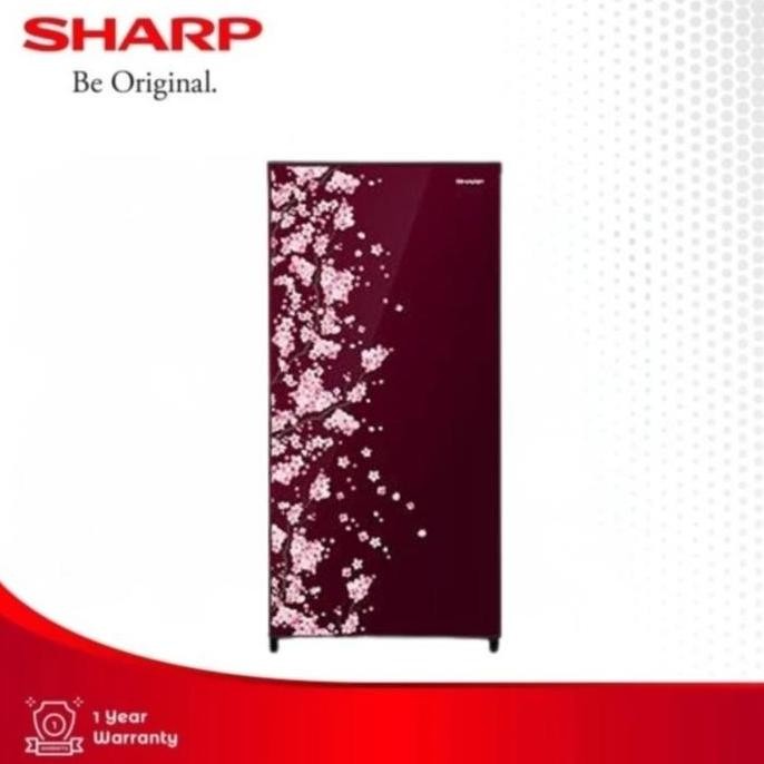 Sharp Kulkas 1 Pintu 128 Liter Sj-N162D-Vr / Sjn 162 Dvr / Sjn162 Kirei Iii Sakura Series