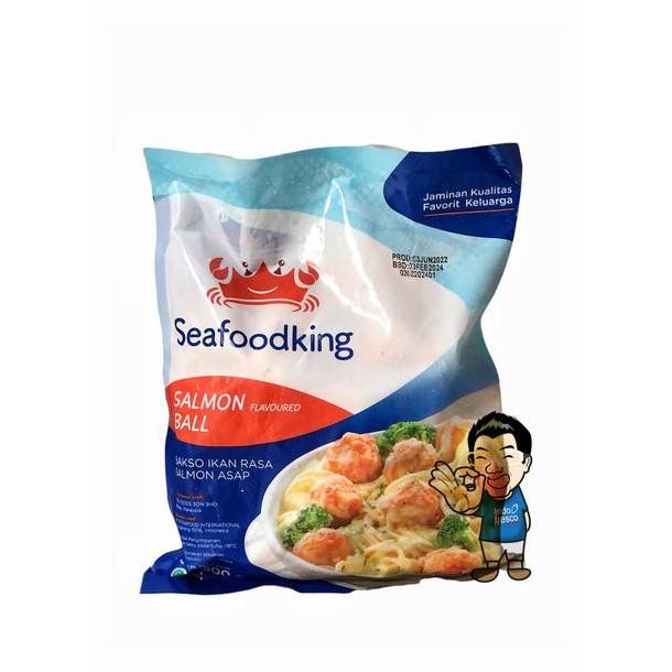 Seafood King Bakso Ikan Rasa Salmon- Salmon Flavour Ball 500 G