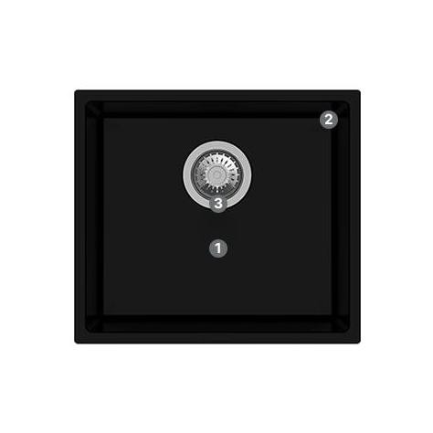 Modena Ks9110Flm Sink Dapur Maggiore Granite Hitam