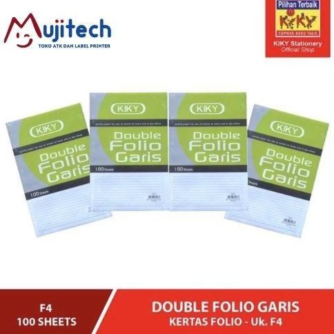 Kiky Kertas Double Folio Bergaris 1 Pack = 100 Lembar