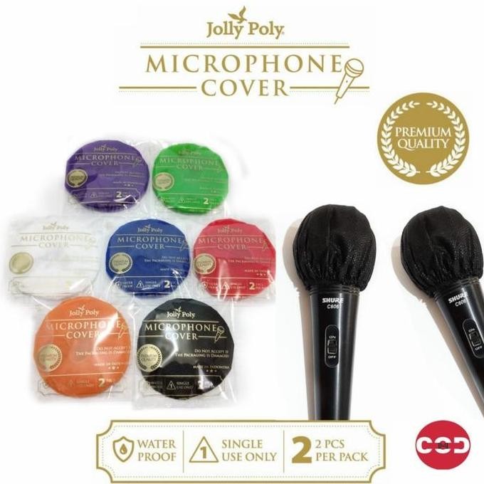 Sarung Mixcrophone Karaoke/Bahan Kain/Cover Mix Shure Merek Jolly Poly