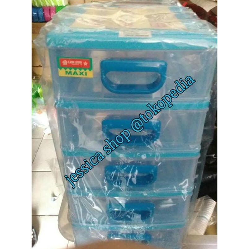 Laci Plastik / Rak Laci Serbaguna Estima Maxi Lion Star Susun 5