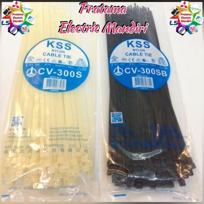 

Cable Tie Kabel Ties Cv-300S Cv-300 Cv300 4,8Cm Putih @100Pcs Kss