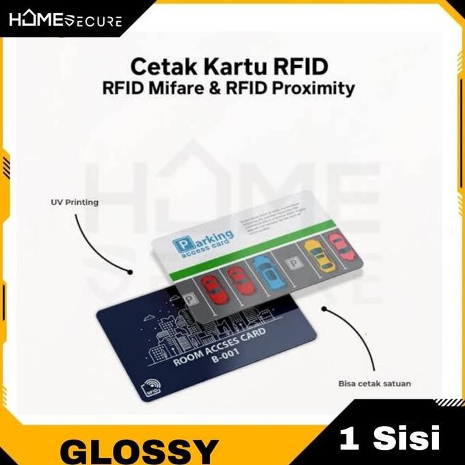 Ready  Cetak Custom Kartu Access Door Lock RFID 125 Khz / Print Kartu Mifare 13.56 Mhz Glossy