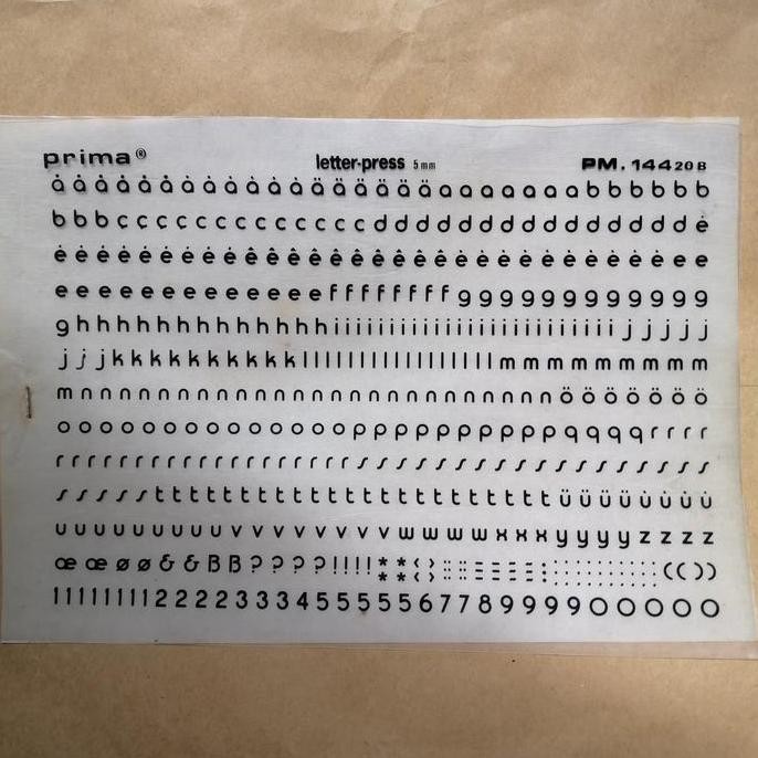 Rugos Huhuruf & Angka Merk Prima