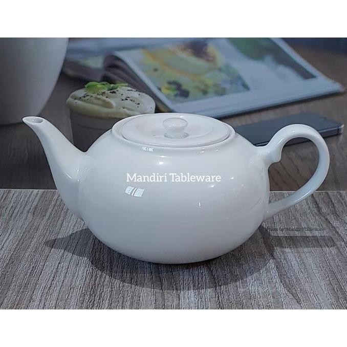 Teko Keramik 1,2 Liter | Tea Pot | Putih Polos | Premium Quality