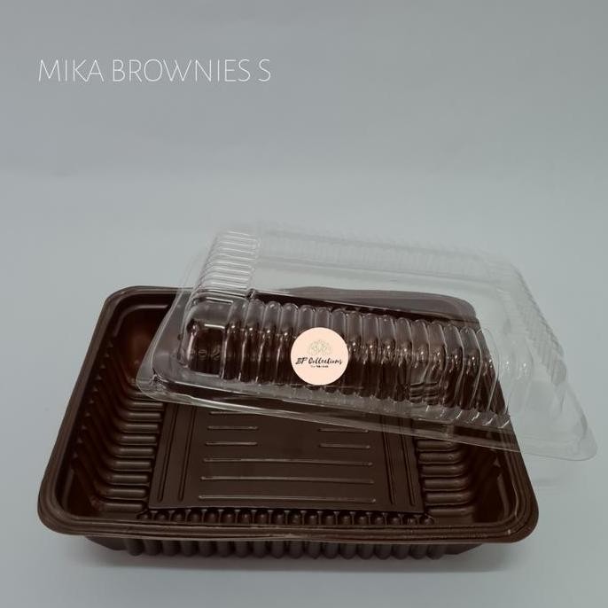 1 Pak 50 Pcs Mika Brownies S M L Plastik Kue Tempat Makan Grosir