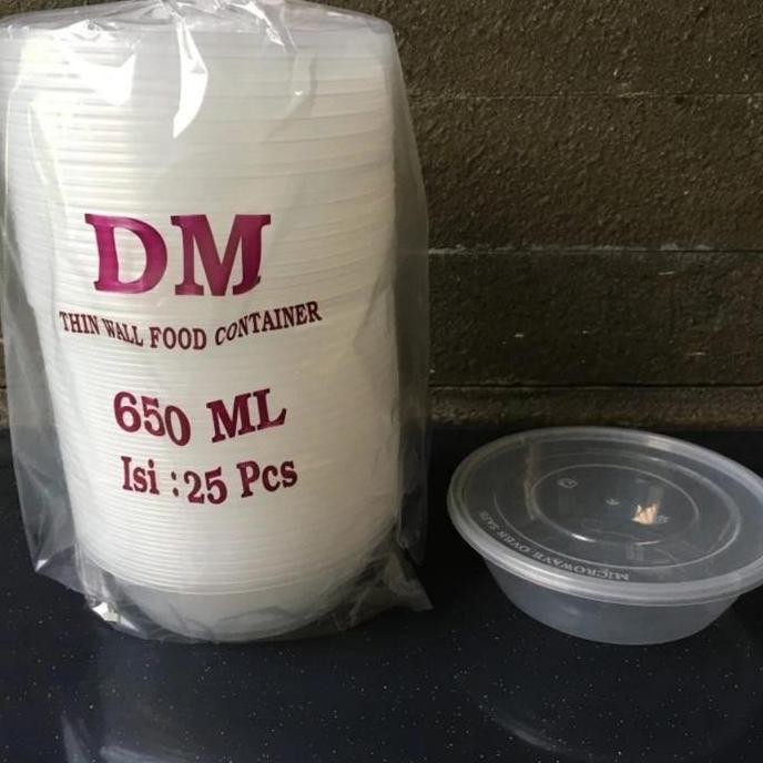 Mangkok Plastik 650Ml Thinwall Round Rou Bulet 650 Ml Box Dm Bulat