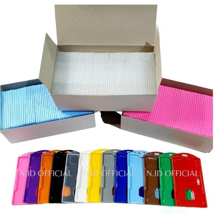 Id Card Casing / Case / Holder / Frame / Name Tag Plastik Satu Sisi Kartu E-Toll E-Money Atm  Bca Ma