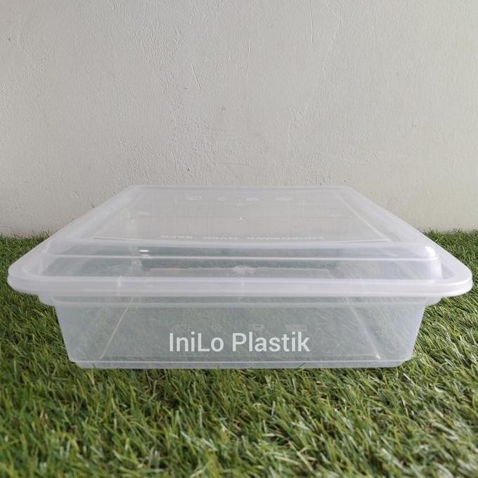 Thinwall Dm 2500Ml Sq / Kotak Makan 2500 Ml Square - Isi 25 Pcs