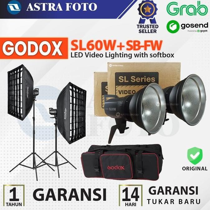 Paket Lampu Studio Godox Sl60W - Godox Sl 60 W Led Video Lighting