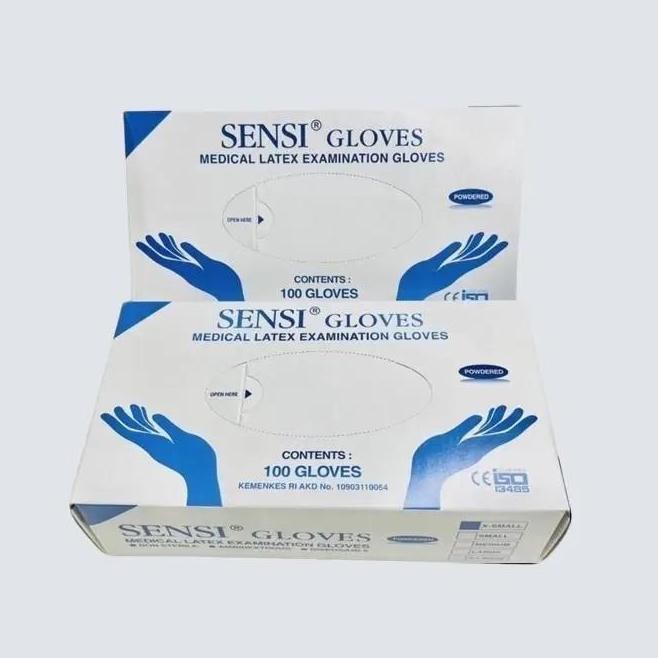 Sensi Gloves Latex Sarung Tangan Sensi Isi 100