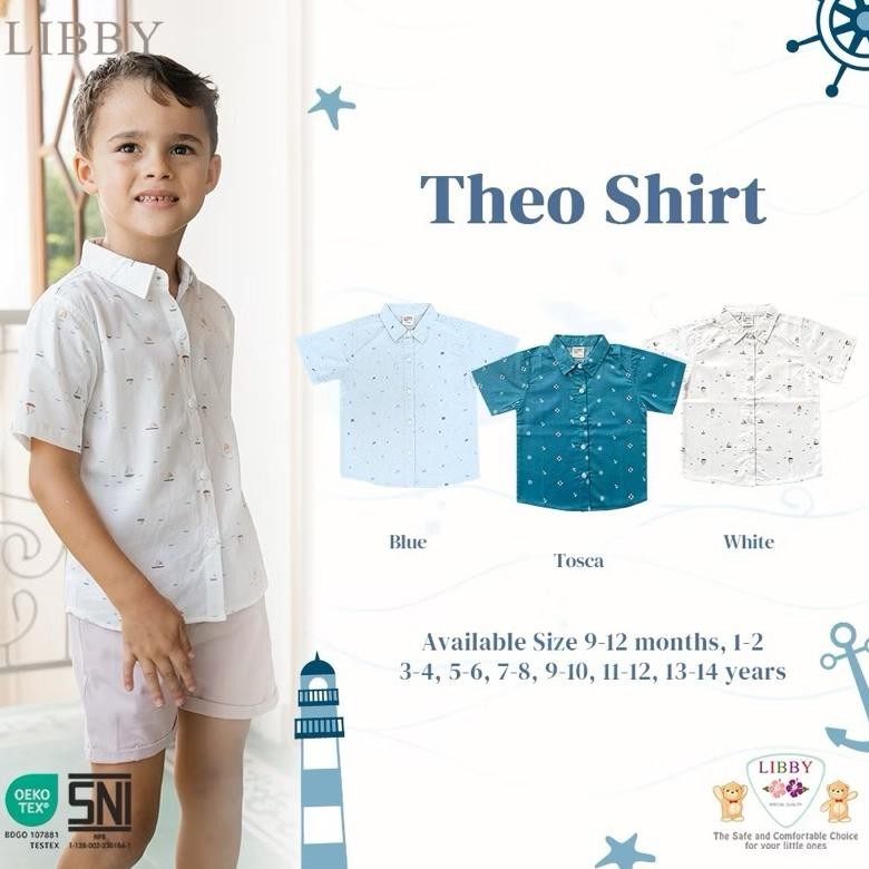 LIBBY BABY THEO SHIRT LIBBY KEMEJA ANAK LAKI LAKI / KEMEJA LIBBY 9bulan sampai 8tahun