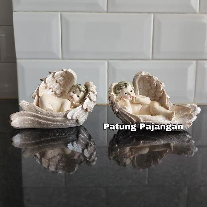 PATUNG PAJANGAN ANGEL MALAIKAT TIDUR SAYAP