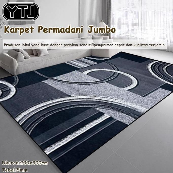 YTJ Karpet Malaysia Ukuran 300x200 Jumbo Permadani Ruang Tamu Polyester Karpet Lantai Eropa