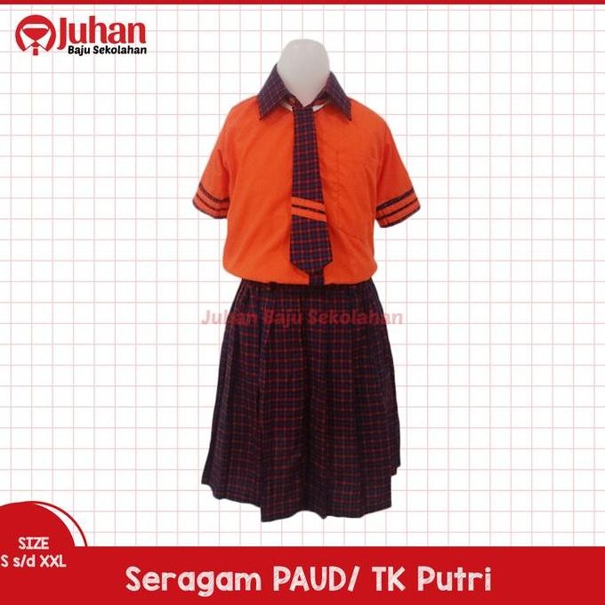 Seragam Tk Paud Pendek Seragam Sekolah Anak Paud Tk Baju Paud Tk Putri