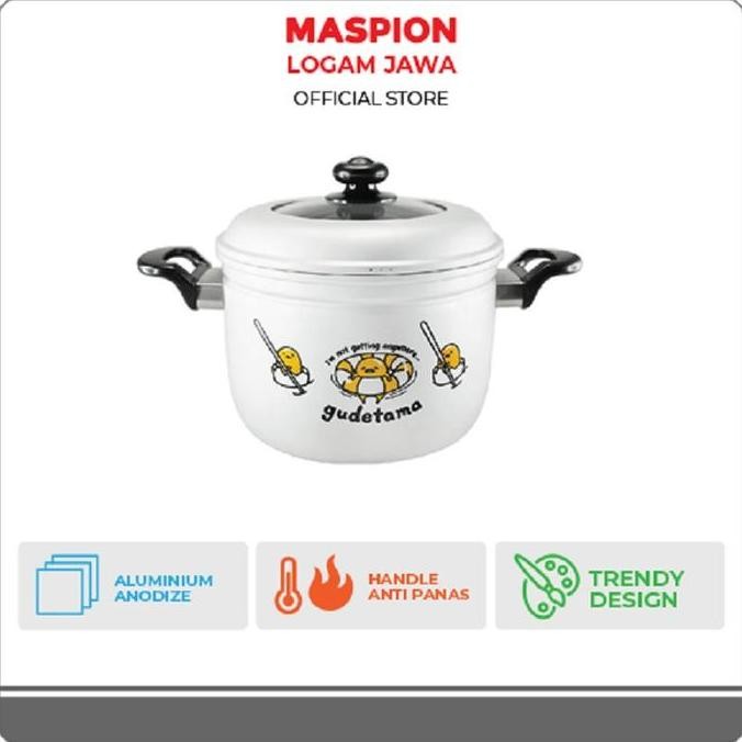 Promo Maspion Dandang Pancaguna 24 Cm Gudetama Tutup Kaca- Kukusan Aluminium COD