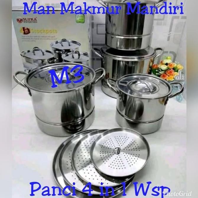 Promo PANCI STOCK POT STEAMER SUPRA 4 IN 1 / PANCI STEAMER SUPRA COD