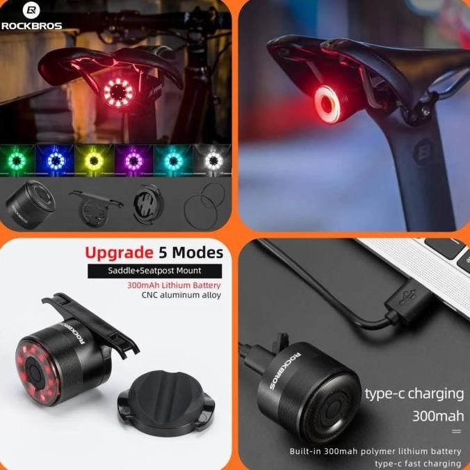 Promo ROCKBROSS lampu sepeda belakang rockbros Q1 Outdoor COD