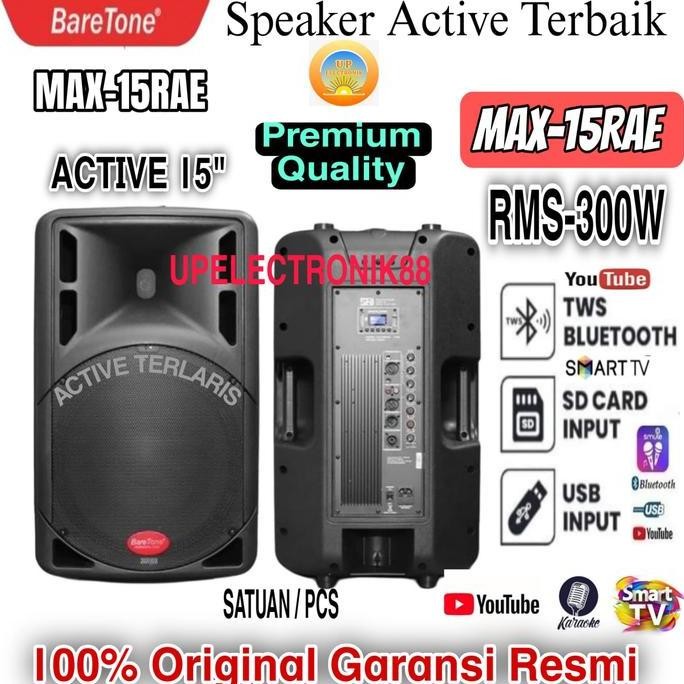 SPEAKER AKTIF BARETONE 15 INCH MAX15RAE BLUETOOTH MP3 HARGA SATUAN