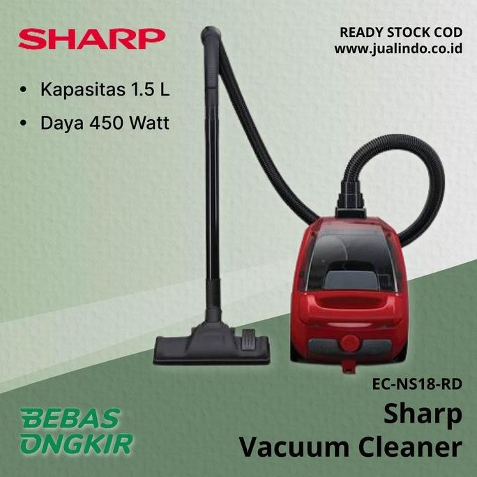 TERLARIS - Sharp ECNS18RD Vacuum Cleaner 450 Watt - Merah