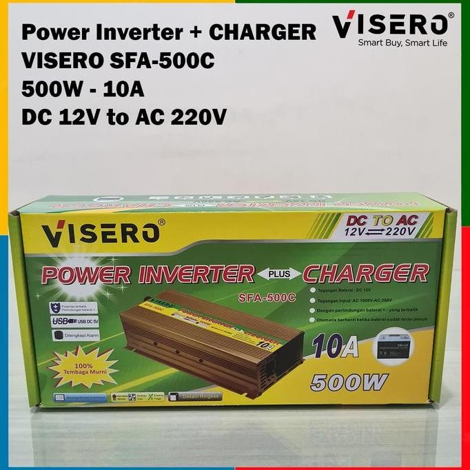 Inverter charger visero 500w sfa-500c solar surya