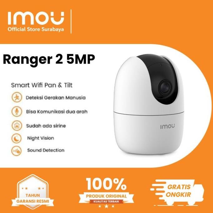 TERLARIS - IMOU RANGER 2 5MP CAMERA CCTV INDOOR SENSOR GERAK DAN SUARA CCTV FULL HD CAMERA SMART WIF