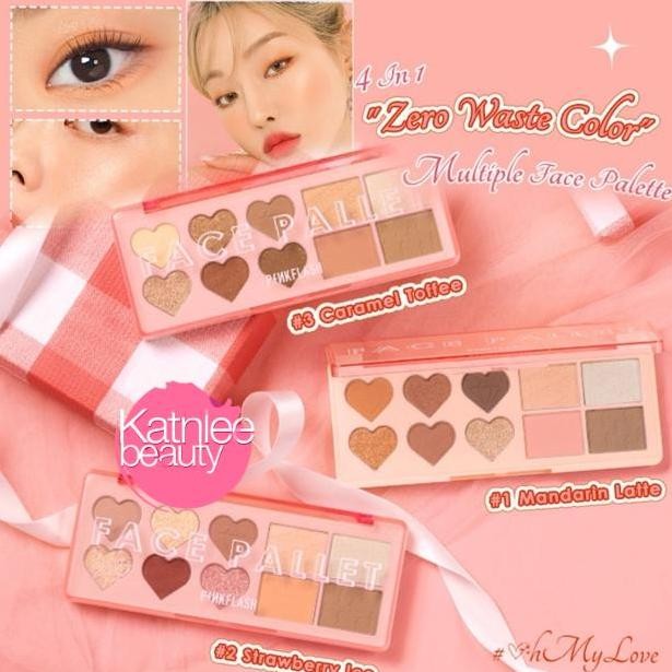 PROMO - PINKFLASH OhMyLove 4in1 Palette Eyeshadow Blush Highlighter Contour