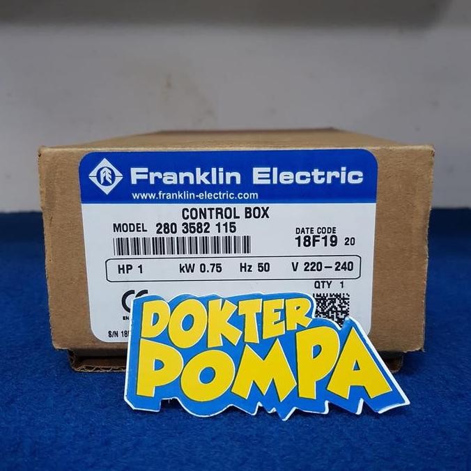 *****] CONTROL BOX FRANKLIN 0.75 KW 1 HP