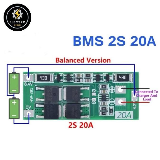 ] Lithium Battery 18650 2S 20A BALANCED Charger BMS Protection Board Balance