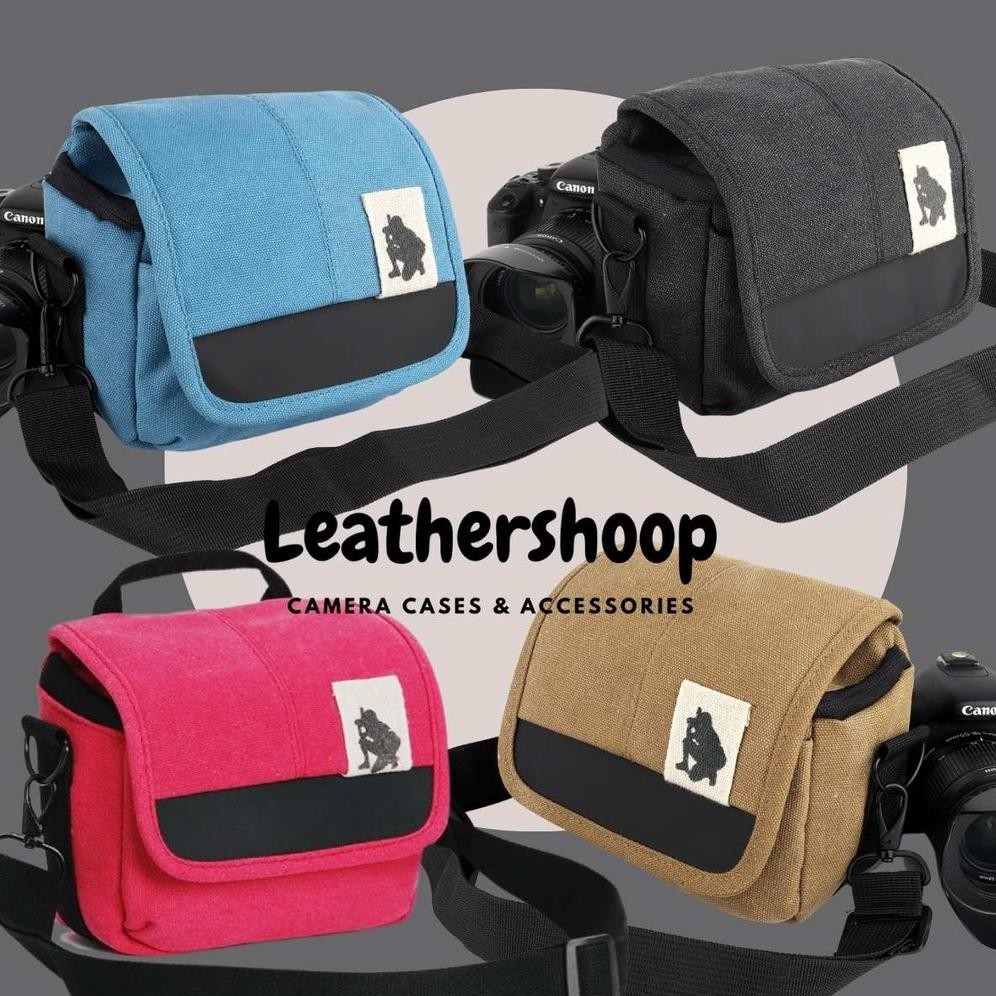 Tas Kamera Kanvas Mirorrless Fujifilm XM5 XA5 XA3 Sony ZVE10 ZVE10II A6400 A6000 Nikon Z50 Z30