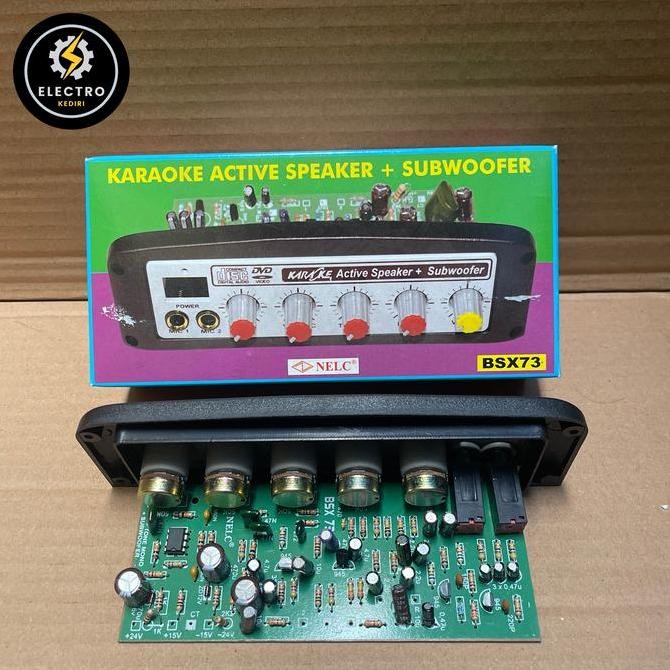 paling diminati] Kit BSX73 karaoke active subwoofer + karaoke 2 mic | Nelc active spiker BSX73