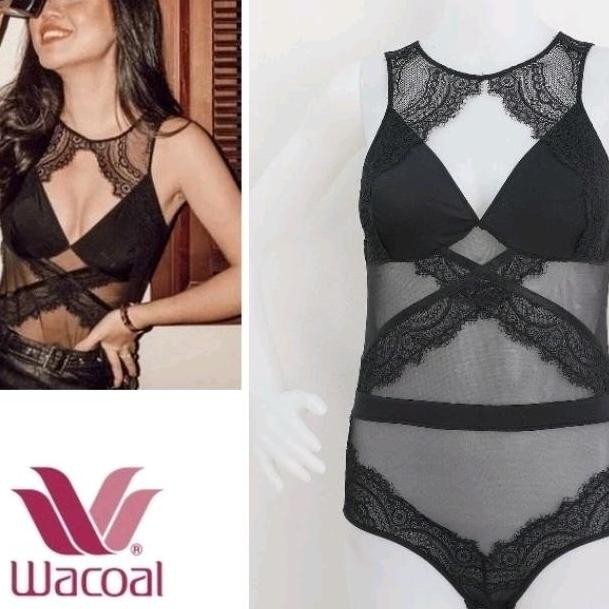 LINGERIE WACOAL SEXY BODYSUIT BLACK TRANSPARAN ( VICTORIA'S SECRET VS