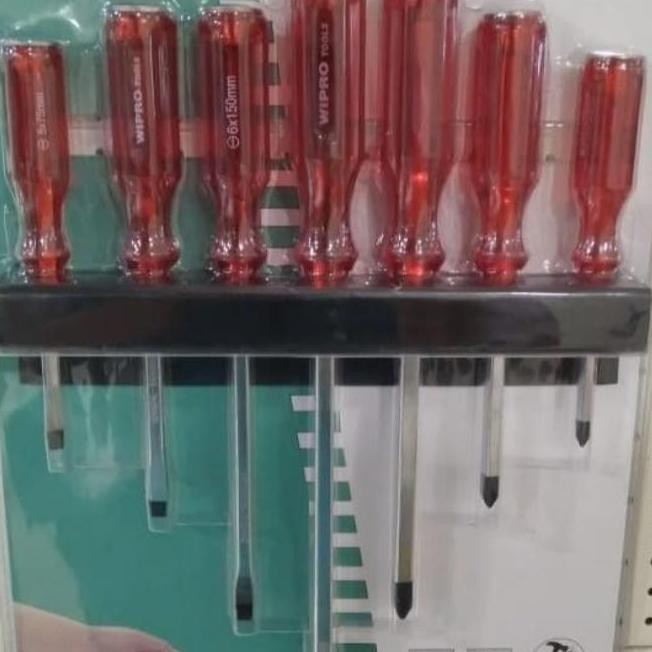 {{{{}}] obeng tembus set 7 pcs wipro wps161 / obeng getok wipro set / obeng