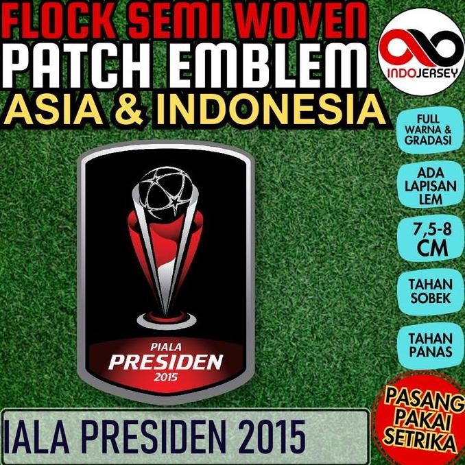 Buruan serbu] Patch Badge Emblem Flock Semi Woven Setrika iron-on Jersey Liga Sepak Bola INDONESIA I
