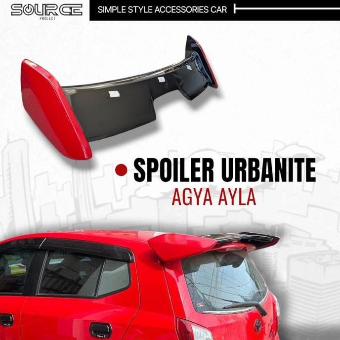 REAR WING SPOILER URBANITE TOYOTA AGYA DAIHATSU AYLA ORIGINAL DAN TERPERCAYA