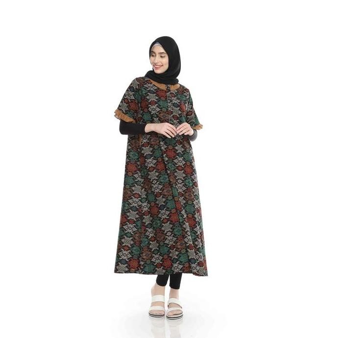 Lunan Go Daster/Home Dress Batik Busui Katun Premium Ls.468 Coklat