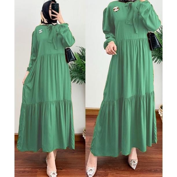 Gamis Hera Midi Dress Wanita New