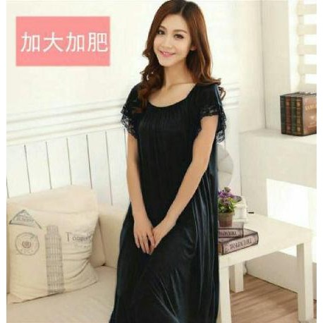 Daster Bajutidur Jumbo Satin Polos Murah