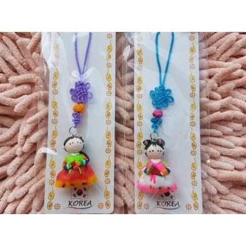 GANTUNGAN HANDPHONE HP BONEKA BAJU TRADISIONAL ADAT HANBOK KOREA KUNCI