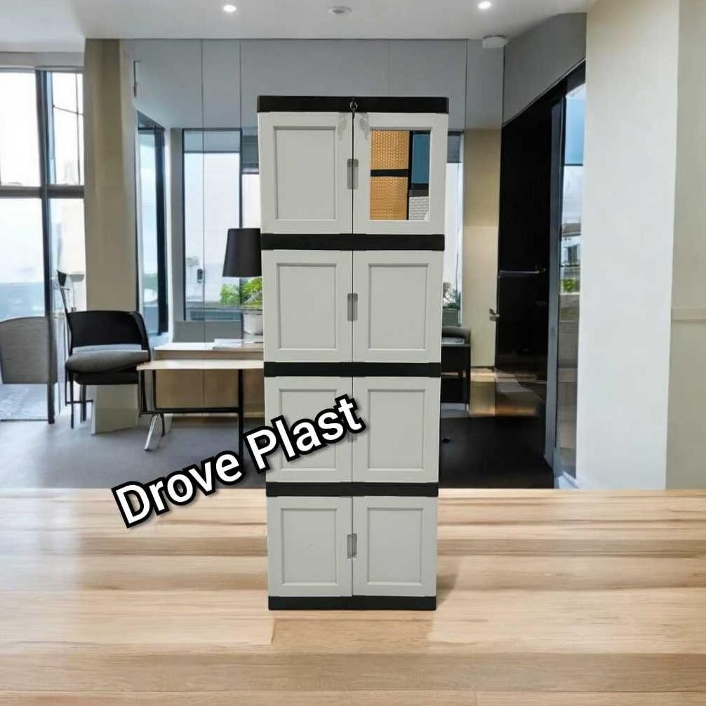 Lemari Pakaian Plastik / Lemari Plastik / Lemari Plastik JUMBO Susun KACA KUNCI