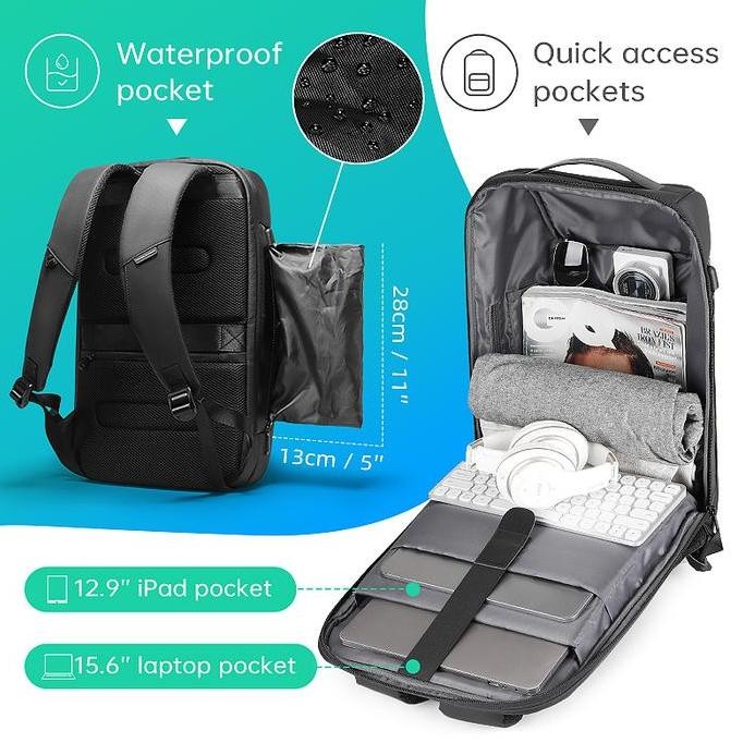 Mark Ryden MR9116 Tas Ransel Laptop 15.6 Inch Anti Maling USB